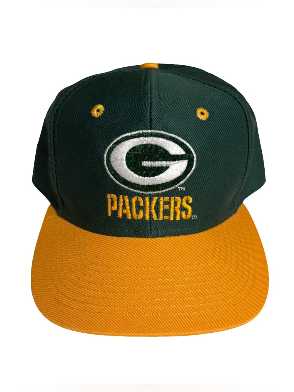 Vintage Logo 7 NFL Green Bay Packers Double-Sided Snapback Hat Green
